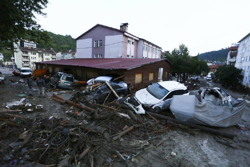土耳其北部黑海沿岸地区11日遭遇暴雨并引发洪水，截至12日造成至少17人死亡、1人失踪
