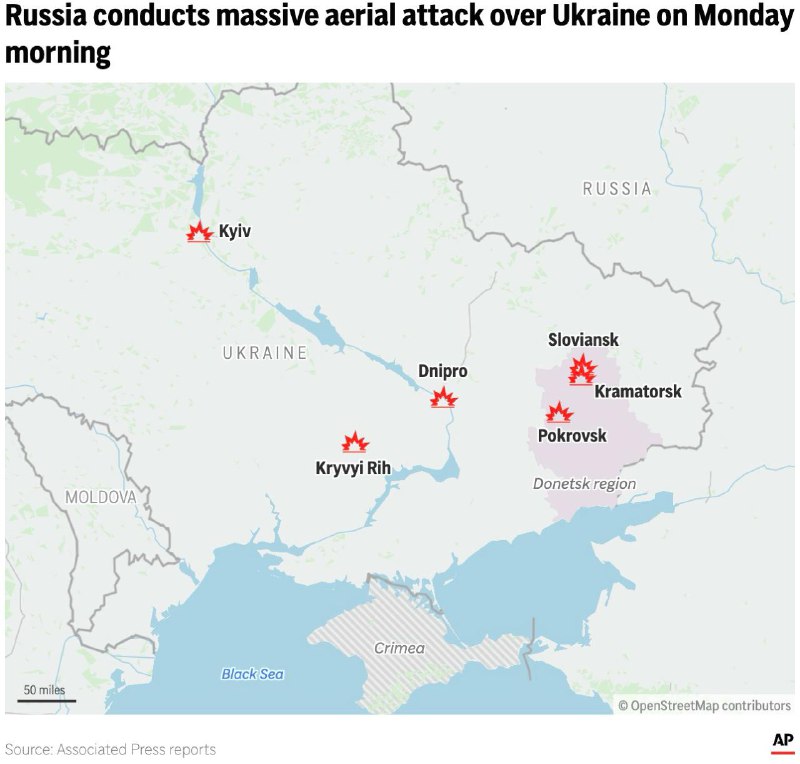 俄罗斯8日对乌克兰基辅、第聂伯罗彼得罗夫斯克、波克罗夫斯克等地的袭击已造成至少41名平民死亡、170人受伤