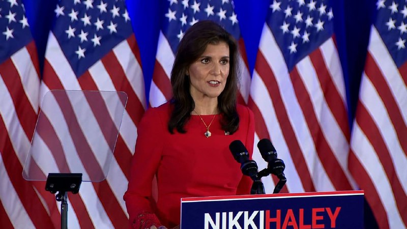 美国共和党总统候选人妮基·黑利正式宣布退选
