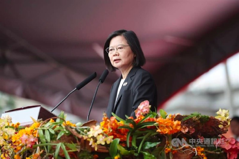 在台北，庆祝中华民国112年国庆大会10日举行，这是总统蔡英文任内最后一次双十庆典