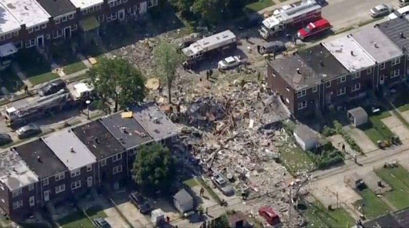 美国马里兰州巴尔的摩的一个社区周一发生“重大瓦斯爆炸”，炸毁了三座排屋，造成一人死亡，多人重伤