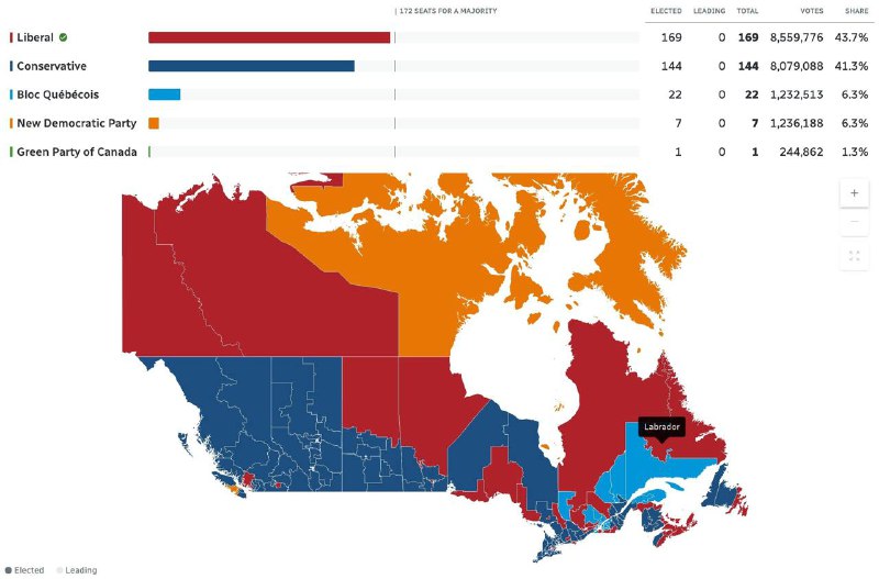 加拿大4月28日举行联邦众议院选举