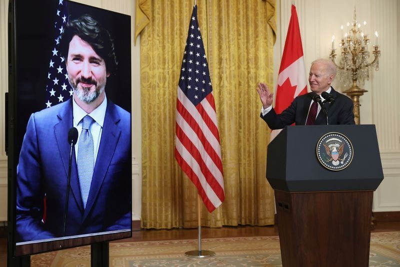 美国总统拜登和加拿大总理特鲁多周二寻求将特朗普时代翻页，强调两国的深入联系，并承诺合作应对中国的影响和气候变化