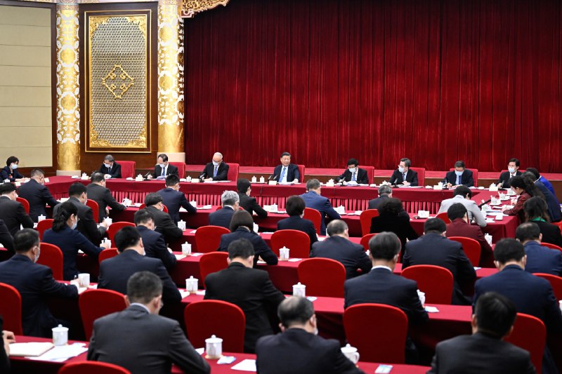 民建、工商联界的政协委员3月6日开联组会，习近平、王沪宁、蔡奇、丁薛祥、何立峰、石泰峰等列席