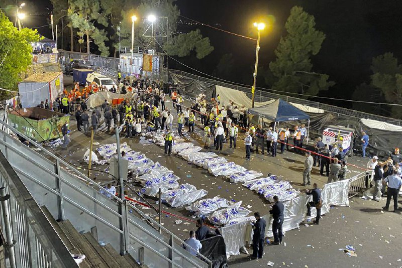 周五早些时候发生的以色列踩踏事件，造成至少44人死亡，约150人受伤